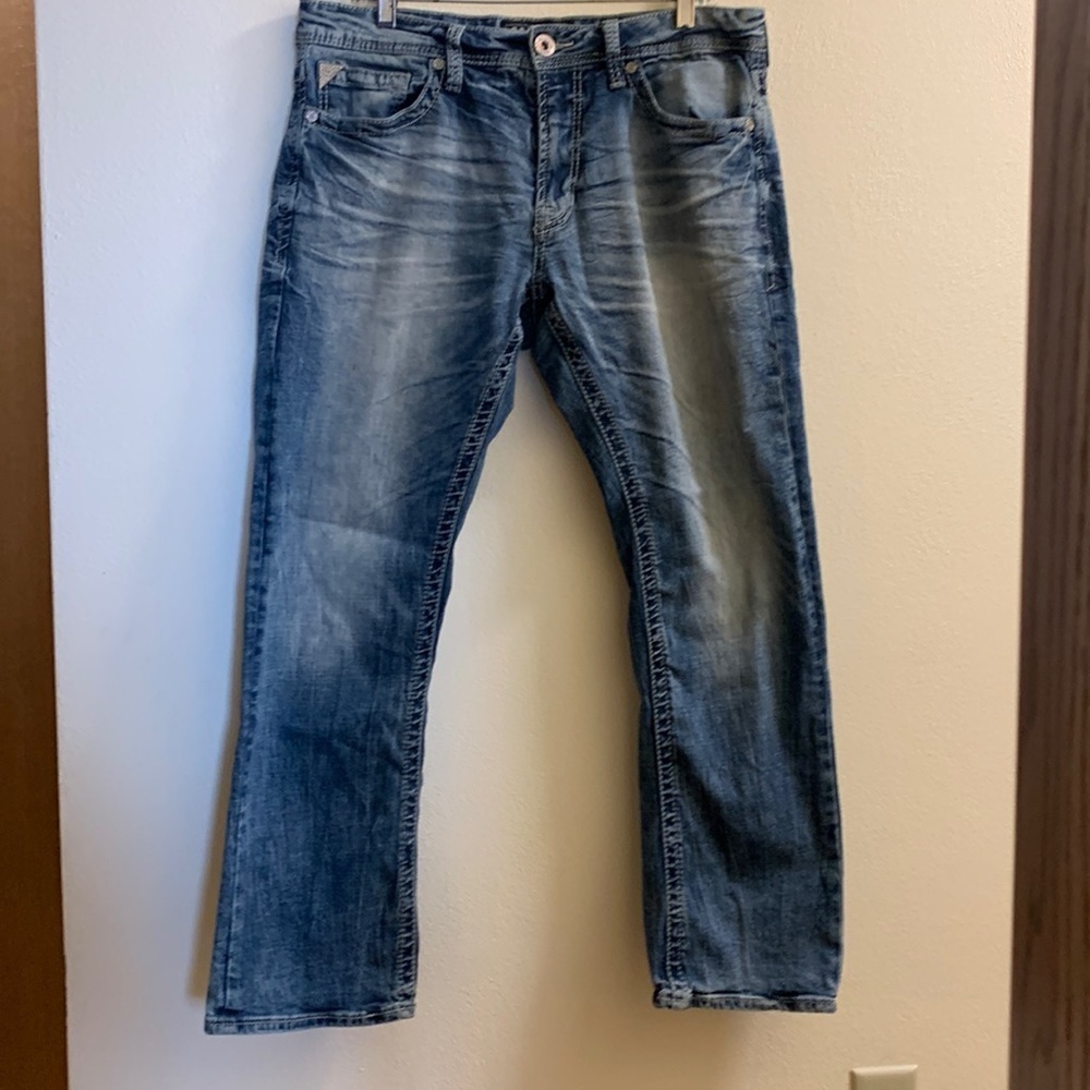 Salvage Mayhem Medium Wash Straight Leg Jeans by Buckle size 34S